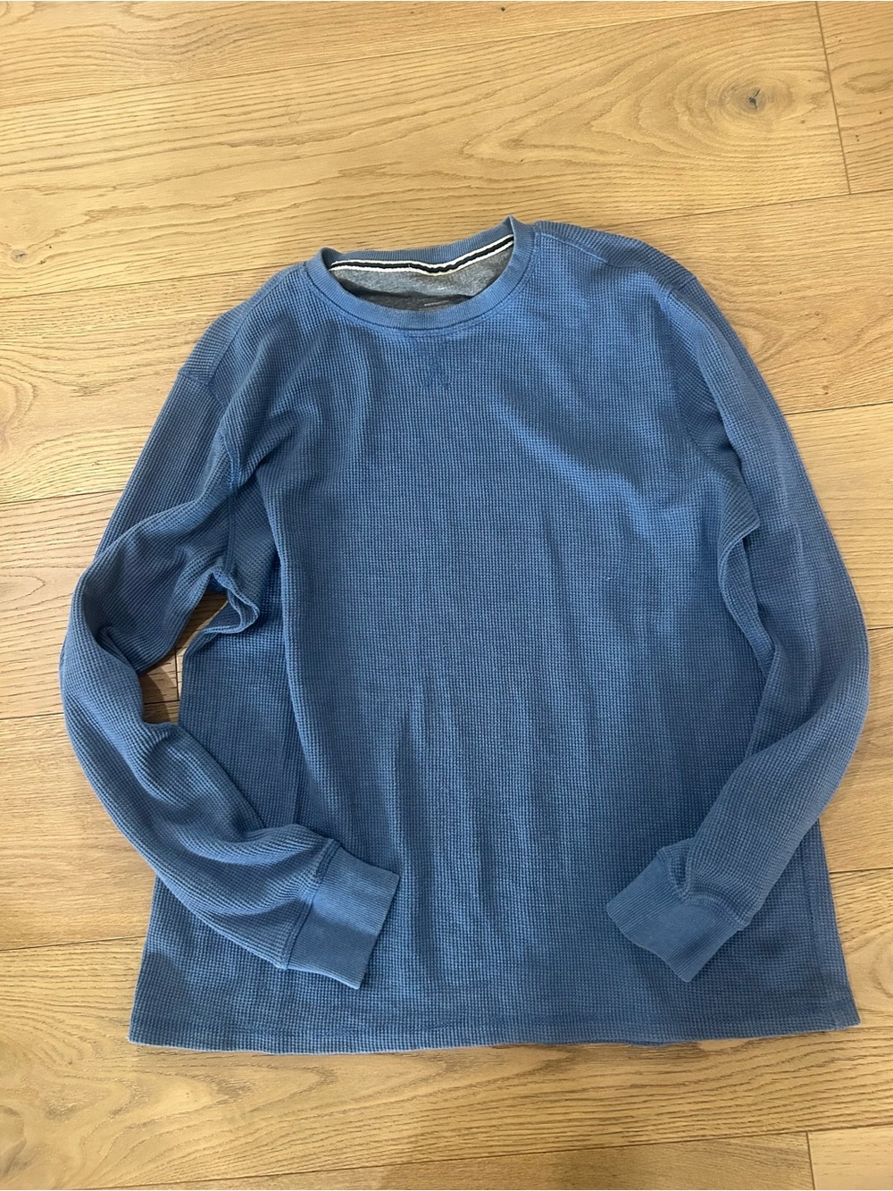 Men's Long-Sleeve Thermal Crewneck Shirt - Blue